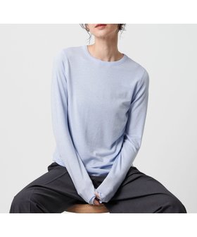 【ビューティ&ユース ユナイテッドアローズ/BEAUTY&YOUTH / UNITED ARROWS】のセルロースウールブレンド クルーネックカットソー 人気、トレンドファッション・服の通販 founy(ファニー) ファッション Fashion レディースファッション Fashion for Women トップス・カットソー Cut & Sew Tops カットソー・ベーシックTシャツ Cut-and-Sewn Tops / Stretch Tees & Basics おすすめ Recommended / Our Picks カットソー Cut and Sewn Top ロング Long, Long-Length 定番 Standard, Basic Item |ID:prp329100004683650
