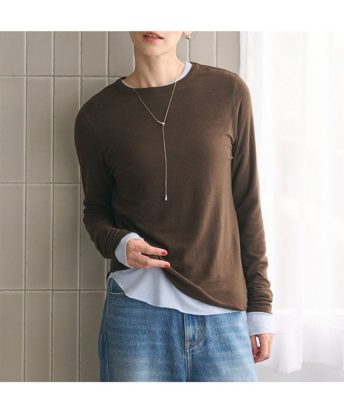 【ビューティ&ユース ユナイテッドアローズ/BEAUTY&YOUTH / UNITED ARROWS】のセルロースウールブレンド クルーネックカットソー インテリア・キッズ・メンズ・レディースファッション・服の通販 founy(ファニー) https://founy.com/ ファッション Fashion レディースファッション Fashion for Women トップス・カットソー Cut & Sew Tops カットソー・ベーシックTシャツ Cut-and-Sewn Tops / Stretch Tees & Basics カットソー Cut and Sewn Top 定番 Standard, Basic Item ロング Long, Long-Length おすすめ Recommended / Our Picks |ID: prp329100004683650 ipo3291000000034938628