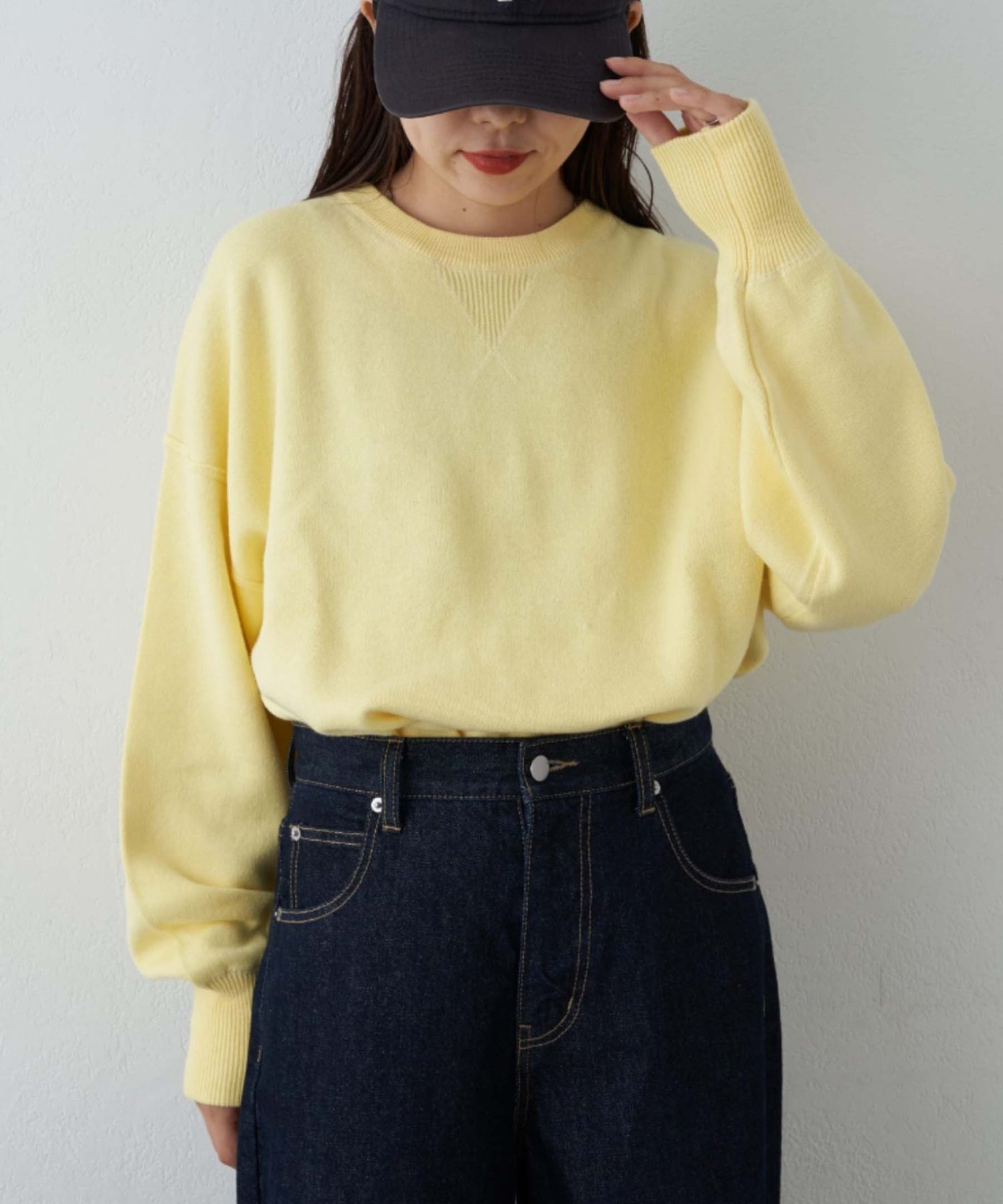 【チャオパニックティピー/CIAOPANIC TYPY】の《16色展開》スウェットライクニット インテリア・キッズ・メンズ・レディースファッション・服の通販 founy(ファニー) 　ファッション　Fashion　レディースファッション　Fashion for Women　トップス・カットソー　Cut & Sew Tops　ニット　Knit Tops & Sweaters　レディースパーカー・カジュアルフーディー　Casual Hoodies & Sweatshirts　スウェット・クルーネックトップス　Sweatshirts & Crewnecks / Relaxed Fit Sweat Tops　シンプル　Simple, Minimal　スウェット / スエット　Sweatshirt, Sweatwear　タイトスカート　Pencil Skirt, Tight Skirt　デニム　Denim, Jeans Material　定番　Standard, Basic Item　ボトム　Bottoms, Lower Wear　リラックス　Relax, Relaxed Fit　ロング　Long, Long-Length　ワイド　Wide, Wide Fit　プチプライス・低価格　Affordable / Budget Price　おすすめ　Recommended / Our Picks　イエロー|ID: prp329100004683676 ipo3291000000033824374