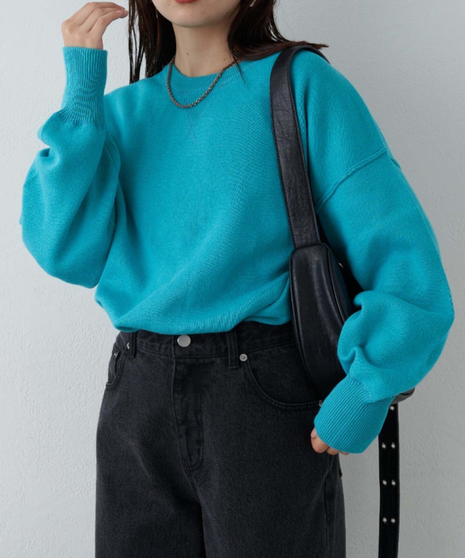 【チャオパニックティピー/CIAOPANIC TYPY】の《16色展開》スウェットライクニット インテリア・キッズ・メンズ・レディースファッション・服の通販 founy(ファニー) 　ファッション　Fashion　レディースファッション　Fashion for Women　トップス・カットソー　Cut & Sew Tops　ニット　Knit Tops & Sweaters　レディースパーカー・カジュアルフーディー　Casual Hoodies & Sweatshirts　スウェット・クルーネックトップス　Sweatshirts & Crewnecks / Relaxed Fit Sweat Tops　シンプル　Simple, Minimal　スウェット / スエット　Sweatshirt, Sweatwear　タイトスカート　Pencil Skirt, Tight Skirt　デニム　Denim, Jeans Material　定番　Standard, Basic Item　ボトム　Bottoms, Lower Wear　リラックス　Relax, Relaxed Fit　ロング　Long, Long-Length　ワイド　Wide, Wide Fit　プチプライス・低価格　Affordable / Budget Price　おすすめ　Recommended / Our Picks　ミッドナイトブルー|ID: prp329100004683676 ipo3291000000033824378