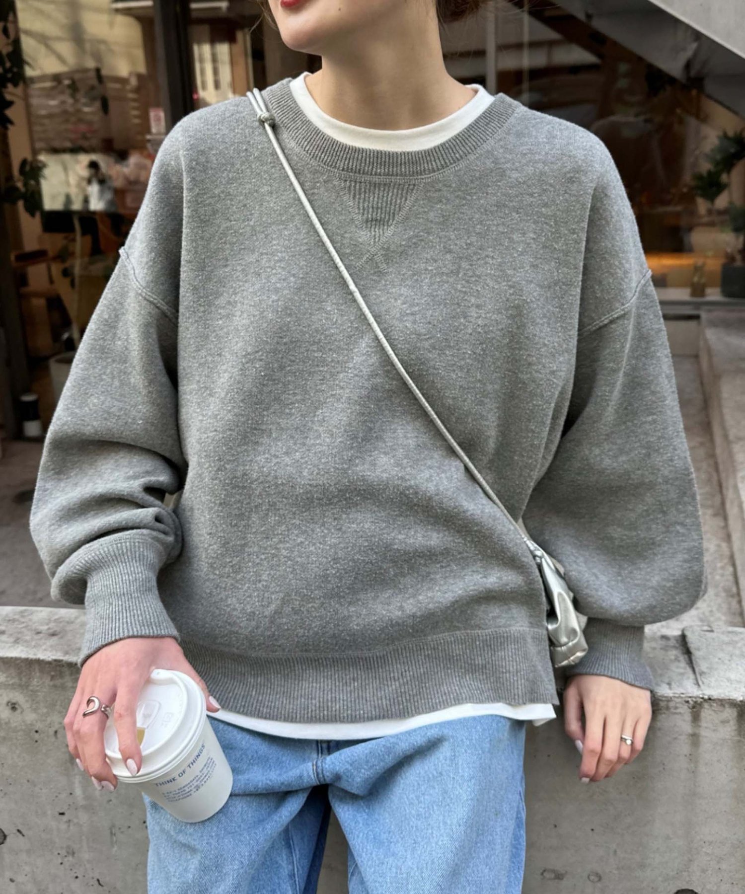 【チャオパニックティピー/CIAOPANIC TYPY】の《16色展開》スウェットライクニット インテリア・キッズ・メンズ・レディースファッション・服の通販 founy(ファニー) 　ファッション　Fashion　レディースファッション　Fashion for Women　トップス・カットソー　Cut & Sew Tops　ニット　Knit Tops & Sweaters　レディースパーカー・カジュアルフーディー　Casual Hoodies & Sweatshirts　スウェット・クルーネックトップス　Sweatshirts & Crewnecks / Relaxed Fit Sweat Tops　シンプル　Simple, Minimal　スウェット / スエット　Sweatshirt, Sweatwear　タイトスカート　Pencil Skirt, Tight Skirt　デニム　Denim, Jeans Material　定番　Standard, Basic Item　ボトム　Bottoms, Lower Wear　リラックス　Relax, Relaxed Fit　ロング　Long, Long-Length　ワイド　Wide, Wide Fit　プチプライス・低価格　Affordable / Budget Price　おすすめ　Recommended / Our Picks　グレー|ID: prp329100004683676 ipo3291000000033824389