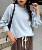 【チャオパニックティピー/CIAOPANIC TYPY】の【綿100%で洗える】《16色展開》スウェットライクボリュームスリーブニット サックスブルー|ID: prp329100004683676 ipo3291000000034212377