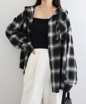 【アンドミー/andme】のフーディ チェック シャツ ブラウス 人気、トレンドファッション・服の通販 founy(ファニー) ファッション Fashion レディースファッション Fashion for Women トップス・カットソー Cut & Sew Tops シャツ・ブラウス・オフィスカジュアル Elegant Blouses & Button-Ups チェック Check, Plaid, Tartan 長袖 Long Sleeve, Full Sleeve おすすめ Recommended / Our Picks |ID:prp329100004683688