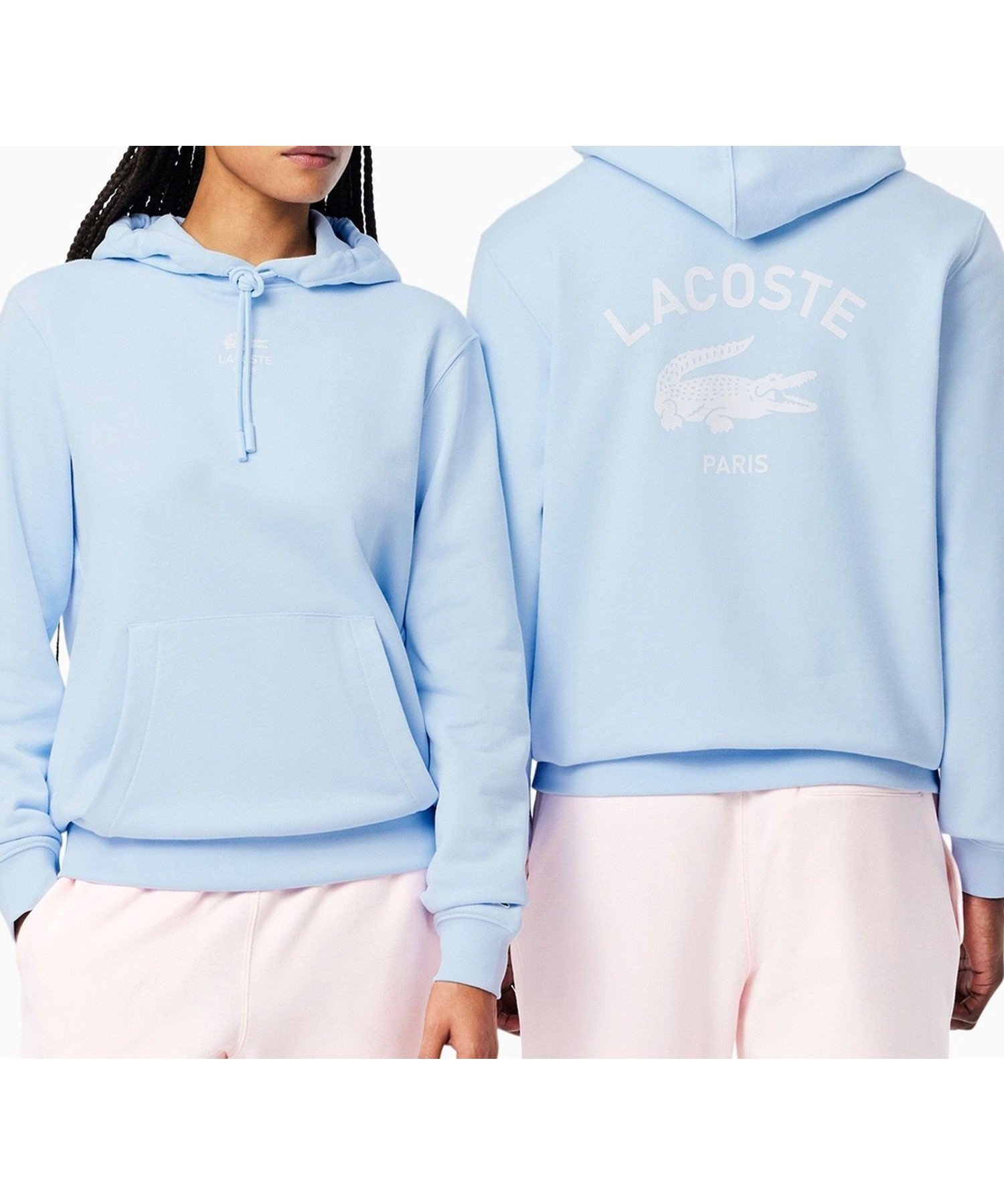【ラコステ/LACOSTE】の裏パイル地 バックプリントスウェットパーカー インテリア・キッズ・メンズ・レディースファッション・服の通販 founy(ファニー) 　ファッション　Fashion　レディースファッション　Fashion for Women　トップス・カットソー　Cut & Sew Tops　レディースパーカー・カジュアルフーディー　Casual Hoodies & Sweatshirts　スウェット・クルーネックトップス　Sweatshirts & Crewnecks / Relaxed Fit Sweat Tops　バッグ　Bags　おすすめ　Recommended / Our Picks　スマート　Smart, Elegant　フロント　Front, Front Design　ポケット　Pocket, Pocket Detail　吸水　Absorbent, Quick-Dry　ライトブルー|ID: prp329100004683693 ipo3291000000033824458