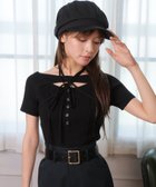 【リップサービス/LIP SERVICE】のLIP SERVICE/デコルテオープンチョーカーニット 人気、トレンドファッション・服の通販 founy(ファニー) ファッション Fashion レディースファッション Fashion for Women トップス・カットソー Cut & Sew Tops ニット Knit Tops & Sweaters アクリル Acrylic Material インナー Innerwear 秋 Autumn カッティング Cutting Detail デニム Denim, Jeans Material フォルム Silhouette, Form フロント Front, Front Design ベーシック Basic, Essential ボトム Bottoms, Lower Wear thumbnail ブラック|ID: prp329100004683704 ipo3291000000033824532