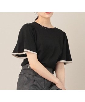 【クチュール ブローチ/Couture Brooch】の【フェミニン・5分袖・通勤】配色フレアスリーブニット 人気、トレンドファッション・服の通販 founy(ファニー) ファッション Fashion レディースファッション Fashion for Women トップス・カットソー Cut & Sew Tops ニット Knit Tops & Sweaters サマー Summer, Summer Style フェミニン Feminine, Girly フレア Flare, Flared エレガント 上品 Elegant ビジネス 仕事 通勤 Business / Work / Commuting |ID:prp329100004683717