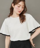 【クチュール ブローチ/Couture Brooch】の【フェミニン・5分袖・通勤】配色フレアスリーブニット 人気、トレンドファッション・服の通販 founy(ファニー) ファッション Fashion レディースファッション Fashion for Women トップス・カットソー Cut & Sew Tops ニット Knit Tops & Sweaters サマー Summer, Summer Style フェミニン Feminine, Girly フレア Flare, Flared エレガント 上品 Elegant ビジネス 仕事 通勤 Business / Work / Commuting thumbnail オフホワイト|ID: prp329100004683717 ipo3291000000033895560