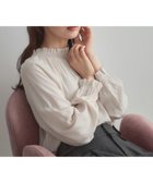 【クチュール ブローチ/Couture Brooch】の【きれいめ・通勤】RTピケ前後2WAYシャーリングブラウス アイボリー|ID: prp329100004683721 ipo3291000000034326495