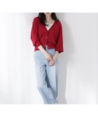 【プロポーション ボディドレッシング/PROPORTION BODY DRESSING】のVネックベーシックカーディガン レッド|ID: prp329100004683739 ipo3291000000033824783