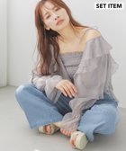 【ミスティ ウーマン/mysty woman】のラッフルブラウスキャミSET 人気、トレンドファッション・服の通販 founy(ファニー) ファッション Fashion レディースファッション Fashion for Women トップス・カットソー Cut & Sew Tops キャミソール&ノースリーブ Camisoles & Sleeveless Tops シャツ・ブラウス・オフィスカジュアル Elegant Blouses & Button-Ups アンサンブル Ensemble Set インナー Innerwear カーディガン Cardigan, Knitwear キャミソール Camisole, Spaghetti Strap Top キャミワンピース Cami Dress, Slip Dress シアー Sheer, See-Through シャーリング Shirring, Ruched ビスチェ Bustier, Corset Top フィット Fit, Slim Fit フリル Frill, Ruffle エレガント 上品 Elegant 長袖 Long Sleeve, Full Sleeve thumbnail グレー15|ID: prp329100004683773 ipo3291000000033825004