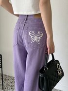 【リリーブラウン/Lily Brown】の【LILY BROWN × ANNA SUI】ワイドデニムパンツ 人気、トレンドファッション・服の通販 founy(ファニー) ファッション Fashion レディースファッション Fashion for Women パンツ Pants & Trousers デニムパンツ・ジーンズ・美脚デニム Denim Jeans & Pants スペシャル Special, Limited Edition デニム Denim, Jeans Material バタフライ Butterfly, Butterfly Motif パッチ Patch, Appliqué パープル Purple, Violet ビジュー Bijou, Jewel-like Accent フロント Front, Front Design プリント Print, Printed Pattern ポケット Pocket, Pocket Detail モチーフ Motif, Design Theme リラックス Relax, Relaxed Fit ロマンティック Romantic, Feminine Style ワイド Wide, Wide Fit thumbnail PPL[077]|ID: prp329100004683853 ipo3291000000033825368