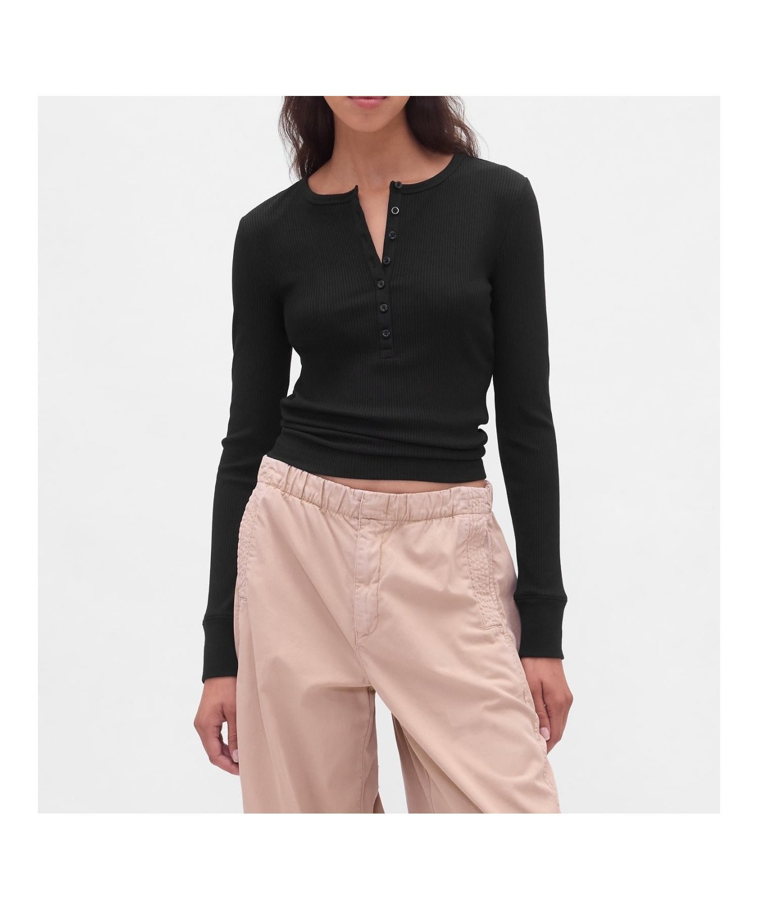 【ギャップ/GAP】のモダンリブ ヘンリーネックTシャツ 人気、トレンドファッション・服の通販 founy(ファニー) 　ファッション　Fashion　レディースファッション　Fashion for Women　トップス・カットソー　Cut & Sew Tops　シャツ・ブラウス・オフィスカジュアル　Elegant Blouses & Button-Ups　ロングTシャツ・Tシャツ　Longline T-Shirts & Tees　ストレッチ　Stretch, Stretchy Fabric　フィット　Fit, Slim Fit　長袖　Long Sleeve, Full Sleeve　 other-1|ID: prp329100004683856 ipo3291000000033825378