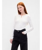 【ギャップ/GAP】のモダンリブ ヘンリーネックTシャツ NEW_OFF_WHITE_OPT1|ID: prp329100004683856 ipo3291000000033825381