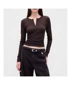 【ギャップ/GAP】のモダンリブ ヘンリーネックTシャツ TERRA_BROWN|ID: prp329100004683856 ipo3291000000033825383