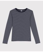 【プチバトー/PETIT BATEAU】のミニマリニエール長袖Tシャツ 人気、トレンドファッション・服の通販 founy(ファニー) ファッション Fashion レディースファッション Fashion for Women トップス・カットソー Cut & Sew Tops シャツ・ブラウス・オフィスカジュアル Elegant Blouses & Button-Ups ロングTシャツ・Tシャツ Longline T-Shirts & Tees プリント Print, Printed Pattern 人気 Popular, Best Seller 長袖 Long Sleeve, Full Sleeve thumbnail ネイビー/オフホワイト|ID: prp329100004683917 ipo3291000000034358717