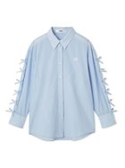 【ファーファー/FURFUR】のリボンスリーブシアーシャツ 人気、トレンドファッション・服の通販 founy(ファニー) ファッション Fashion レディースファッション Fashion for Women トップス・カットソー Cut & Sew Tops シャツ・ブラウス・オフィスカジュアル Elegant Blouses & Button-Ups シアー Sheer, See-Through スリット Slit, Slit Detail トレンド Trend, Trending Now ボトム Bottoms, Lower Wear リボン Ribbon, Bow ルーズ Loose, Oversized ワイド Wide, Wide Fit thumbnail SAX[083]|ID: prp329100004683932 ipo3291000000033825787