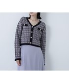 【ナチュラル ビューティー ベーシック/NATURAL BEAUTY BASIC】のツイードVネックカーディガン グレー系2|ID: prp329100004683960 ipo3291000000033825910