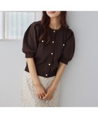 【ミスティ ウーマン/mysty woman】のメタルボタンパフスリーブカーディガン 人気、トレンドファッション・服の通販 founy(ファニー) ファッション Fashion レディースファッション Fashion for Women トップス・カットソー Cut & Sew Tops カーディガン・羽織り Layered Style Cardigans カーディガン Cardigan, Knitwear クロップド Cropped, Short Length スリーブ Sleeve, Long Sleeve / Short Sleeve デニム Denim, Jeans Material トレンド Trend, Trending Now フェミニン Feminine, Girly フロント Front, Front Design メタル Metal, Metal Parts thumbnail ブラウン|ID: prp329100004683973 ipo3291000000033825999