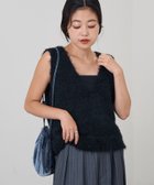 【チャオパニックティピー/CIAOPANIC TYPY】の【シーズンレスで活躍◎】ミックスフェザーヤーンクロップド丈ベスト(WEB限定) ブラック|ID: prp329100004684008 ipo3291000000034506709