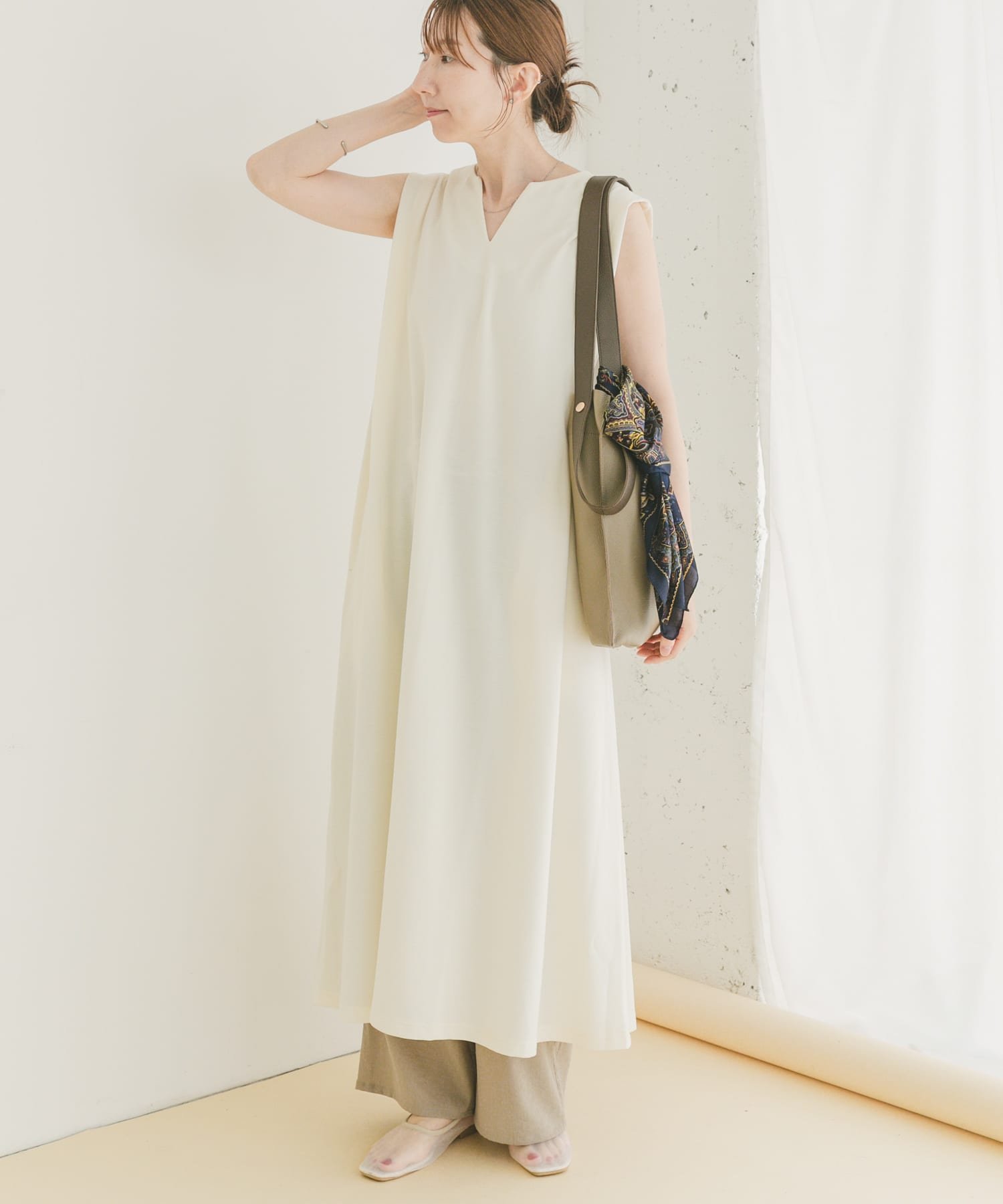 【アイテムズアーバンリサーチ/ITEMS URBAN RESEARCH】のカットミラノノースリワンピース インテリア・キッズ・メンズ・レディースファッション・服の通販 founy(ファニー) 　ファッション　Fashion　レディースファッション　Fashion for Women　ワンピース　Dresses　2025年　2025　2025春夏・S/S　Spring/Summer 2025 SS25　夏　Summer　S/S・春夏　SS, Spring/Summer, Warm Season　OFF|ID: prp329100004684041 ipo3291000000033826367