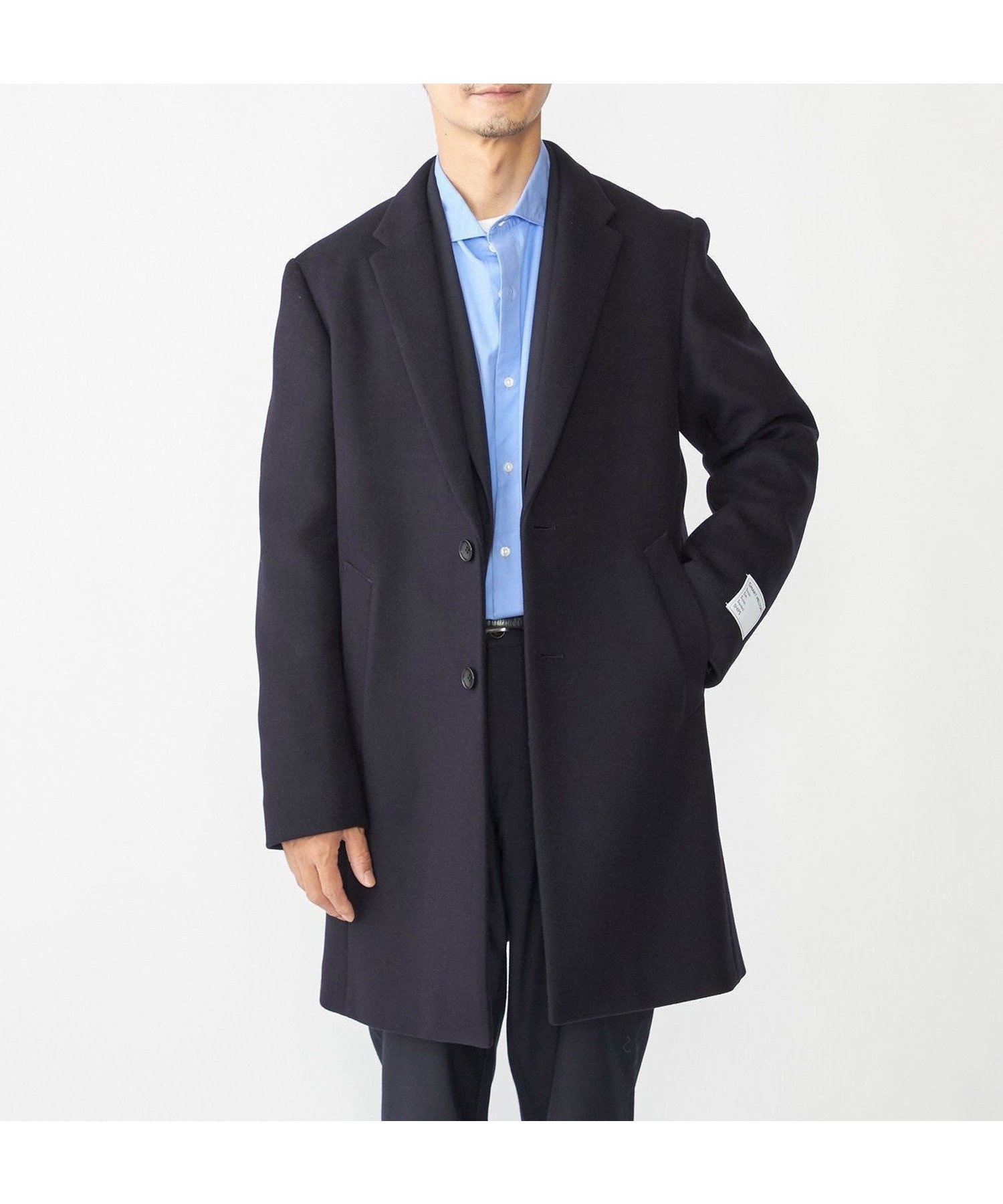 【シップス/SHIPS / MEN】のSHIPS スーパー120 S メルトン チェスター コート 24FW インテリア・キッズ・メンズ・レディースファッション・服の通販 founy(ファニー) 　ファッション　Fashion　メンズファッション　Fashion for Men　クラシック　Classic, Timeless Style　ストレッチ　Stretch, Stretchy Fabric　チェスター　Chester, Chester Coat　チェスターコート　Chester Coat, Long Coat　定番　Standard, Basic Item　ポケット　Pocket, Pocket Detail　メルトン　Melton, Heavy Wool　モダン　Modern, Contemporary　エレガント 上品　Elegant　ネイビー|ID: prp329100004684049 ipo3291000000034101357