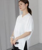 【エルーラ/Elura】の第三弾ニット入荷! 華奢見えドルマンVネックニット/492597 ホワイト02|ID: prp329100004684050 ipo3291000000033826397