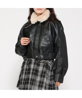 【イング/INGNI】のINGNI/ファーティペット付フェイクレザーショートブルゾン 人気、トレンドファッション・服の通販 founy(ファニー) ファッション Fashion レディースファッション Fashion for Women アウター Coat / Outerwear Collection ブルゾンジャケット・スポーティアウター Blouson Jackets |ID:prp329100004684095