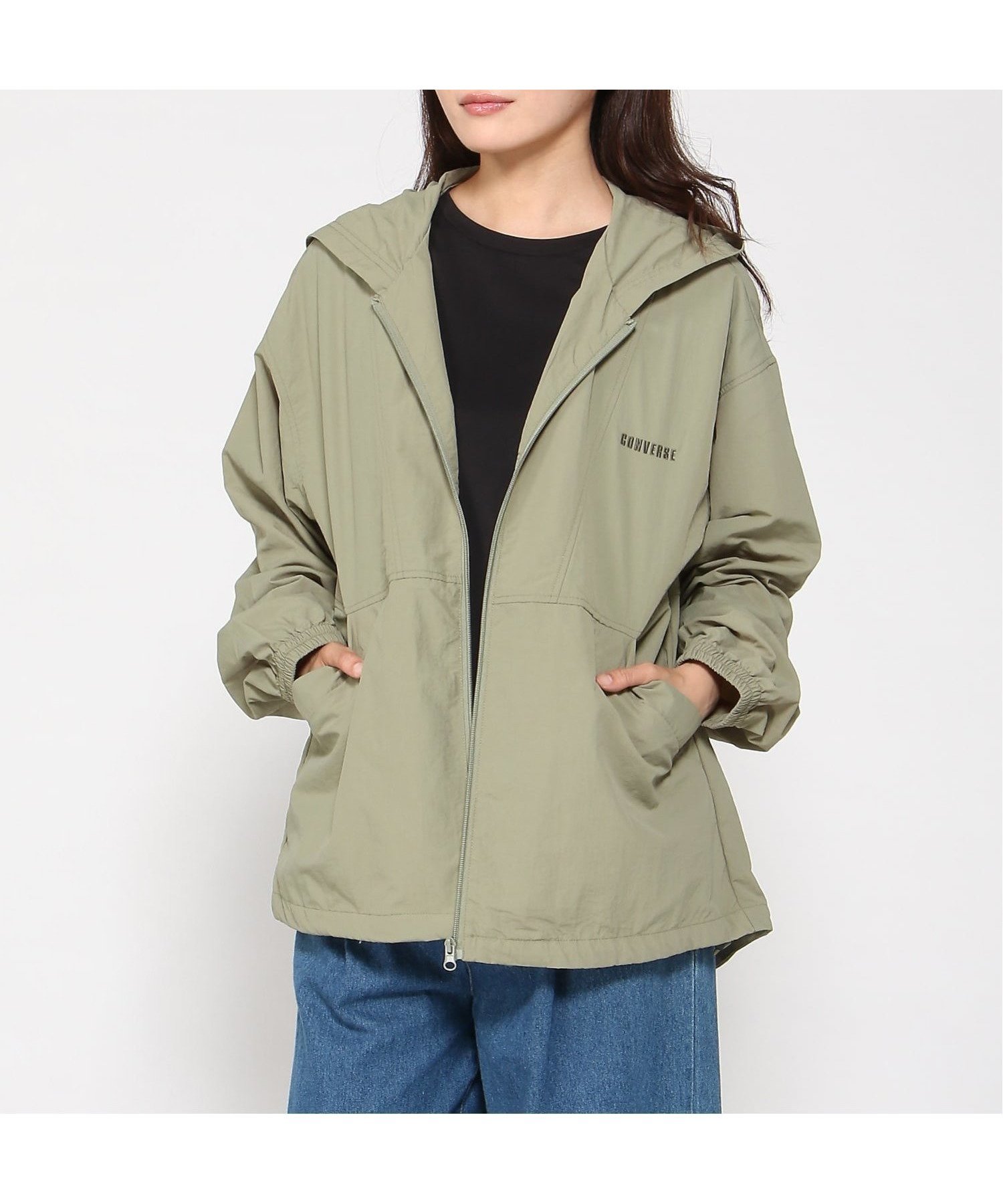 【ジーンズメイト/JEANS MATE】のCONVERSE/ナイロンワッシャールーズマンパー 人気、トレンドファッション・服の通販 founy(ファニー) 　ファッション　Fashion　レディースファッション　Fashion for Women　アウトドア　Outdoor Clothing　A/W・秋冬　Autumn/Winter　羽織　Haori, Light Jacket　軽量　Lightweight, Ultra Light　 other-1|ID: prp329100004684107 ipo3291000000033826653