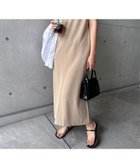 【アンドミー/andme】の梨地 ポンチ ストレッチ Vネック ワンピース ベージュ|ID: prp329100004684109 ipo3291000000033826670