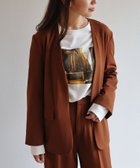 【アンドミー/andme】のとろみ素材 ノーカラー ジャケット 人気、トレンドファッション・服の通販 founy(ファニー) ファッション Fashion レディースファッション Fashion for Women アウター Coat / Outerwear Collection レディースジャケット・軽アウター Jackets ノーカラージャケット / シンプル上品コーデ Collarless Jackets インナー Innerwear 春 Spring 秋 Autumn ジャケット Jacket, Outerwear ストレッチ Stretch, Stretchy Fabric スリット Slit, Slit Detail セットアップ Set-Up, Coordinated Outfit とろみ Fluid, Flowy Fabric ダブル Double, Double-Breasted デニム Denim, Jeans Material プリント Print, Printed Pattern おすすめ Recommended / Our Picks エレガント 上品 Elegant thumbnail テラコッタ|ID: prp329100004684116 ipo3291000000033976642