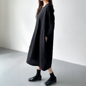 【ココモモ/COCOMOMO】のコクーンワンピース リネンタッチ コットンリネンワンピース ワンピース 人気、トレンドファッション・服の通販 founy(ファニー) ファッション Fashion レディースファッション Fashion for Women ワンピース Dresses リネン Linen, Linen Fabric ロング Long, Long-Length 楽ちん Easy Fit, Comfortable |ID:prp329100004684125