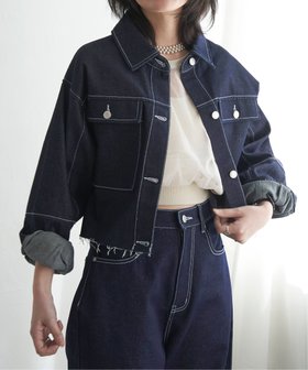 【ヴァンス エクスチェンジ/VENCE EXCHANGE】のリジットデニムショートジャケット 人気、トレンドファッション・服の通販 founy(ファニー) ファッション Fashion レディースファッション Fashion for Women アウター Coat / Outerwear Collection レディースジャケット・軽アウター Jackets おすすめ Recommended / Our Picks カットオフ Cut-Off Design ショート Short, Short Length ジャケット Jacket, Outerwear デニム Denim, Jeans Material バランス Balance, Style Balance フレア Flare, Flared ボトム Bottoms, Lower Wear ポケット Pocket, Pocket Detail ワイド Wide, Wide Fit |ID:prp329100004684128