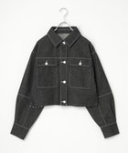 【ヴァンス エクスチェンジ/VENCE EXCHANGE】のリジットデニムショートジャケット 人気、トレンドファッション・服の通販 founy(ファニー) ファッション Fashion レディースファッション Fashion for Women アウター Coat / Outerwear Collection レディースジャケット・軽アウター Jackets おすすめ Recommended / Our Picks カットオフ Cut-Off Design ショート Short, Short Length ジャケット Jacket, Outerwear デニム Denim, Jeans Material バランス Balance, Style Balance フレア Flare, Flared ボトム Bottoms, Lower Wear ポケット Pocket, Pocket Detail ワイド Wide, Wide Fit thumbnail ブラック|ID: prp329100004684128 ipo3291000000033826754