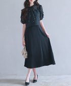 【セゾンドパピヨン/SAISON DE PAPILLON】の【前後2way】キャミワンピースとブラウス2点セット 人気、トレンドファッション・服の通販 founy(ファニー) ファッション Fashion レディースファッション Fashion for Women ワンピース Dresses キャミソールワンピース Camisole Dresses オケージョン Occasion Wear オーガンジー Organza Fabric キャミワンピース Cami Dress, Slip Dress サテン Satin, Glossy Fabric ショート Short, Short Length シンプル Simple, Minimal スタンド Stand Collar, Upright Stand パール Pearl, Pearl Accent フリル Frill, Ruffle リボン Ribbon, Bow エレガント 上品 Elegant thumbnail ブラック|ID: prp329100004684129 ipo3291000000033826757
