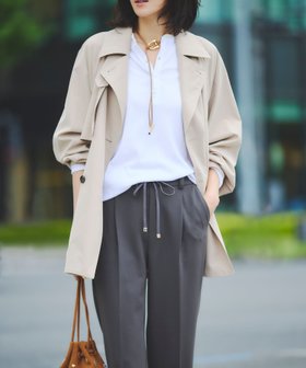 【エルーラ/Elura】のショートトレンチ/582755 人気、トレンドファッション・服の通販 founy(ファニー) ファッション Fashion レディースファッション Fashion for Women エレガント 上品 Elegant クラシカル Classical, Vintage-Inspired ショート Short, Short Length スニーカー Sneakers, Trainers デニム Denim, Jeans Material トレンチ Trench, Trench Coat フォルム Silhouette, Form ポンチョ Poncho, Cape Style 定番 Standard, Basic Item |ID:prp329100004684163
