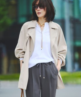 【エルーラ/Elura】のショートトレンチ/582755 人気、トレンドファッション・服の通販 founy(ファニー) ファッション Fashion レディースファッション Fashion for Women エレガント 上品 Elegant クラシカル Classical, Vintage-Inspired ショート Short, Short Length スニーカー Sneakers, Trainers デニム Denim, Jeans Material トレンチ Trench, Trench Coat フォルム Silhouette, Form ポンチョ Poncho, Cape Style 定番 Standard, Basic Item |ID:prp329100004684163
