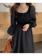 【ジュノア/JUNOAH】のリブドッキングワンピース ブラック|ID: prp329100004684164 ipo3291000000033826929