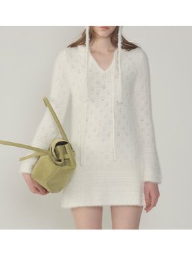 【リリーブラウン/Lily Brown】のフェザークロシェットニットミニワンピース 人気、トレンドファッション・服の通販 founy(ファニー) ファッション Fashion レディースファッション Fashion for Women ワンピース Dresses おすすめ Recommended / Our Picks バランス Balance, Style Balance A/W・秋冬 Autumn/Winter 透かし Cut-Out, Lacework |ID:prp329100004684196