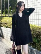 【リリーブラウン/Lily Brown】のフェザークロシェットニットミニワンピース 人気、トレンドファッション・服の通販 founy(ファニー) ファッション Fashion レディースファッション Fashion for Women ワンピース Dresses おすすめ Recommended / Our Picks バランス Balance, Style Balance A/W・秋冬 Autumn/Winter 透かし Cut-Out, Lacework thumbnail BLK[009]|ID: prp329100004684196 ipo3291000000033827090
