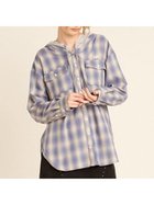 【ファーファー/FURFUR】のフーディーオンブレーチェックシャツ 人気、トレンドファッション・服の通販 founy(ファニー) ファッション Fashion レディースファッション Fashion for Women トップス・カットソー Cut & Sew Tops シャツ・ブラウス・オフィスカジュアル Elegant Blouses & Button-Ups インナー Innerwear スウェット / スエット Sweatshirt, Sweatwear 羽織 Haori, Light Jacket thumbnail BLU[086]|ID: prp329100004684228 ipo3291000000033827327