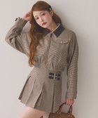 【ナイスクラップ/NICE CLAUP】の配色衿バーンジャケット ブラウン系その他|ID: prp329100004684275 ipo3291000000033980307
