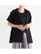 【ヴァン/Vin】の麻混ハーフスリーブジャケット 人気、トレンドファッション・服の通販 founy(ファニー) ファッション Fashion レディースファッション Fashion for Women アウター Coat / Outerwear Collection レディースジャケット・軽アウター Jackets ジャケット Jacket, Outerwear リネン Linen, Linen Fabric thumbnail ブラック|ID: prp329100004684306 ipo3291000000033828146