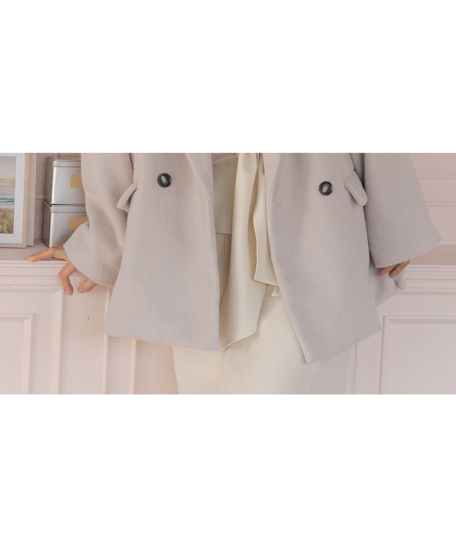 【ミスティ ウーマン/mysty woman】のシャギージャコット インテリア・キッズ・メンズ・レディースファッション・服の通販 founy(ファニー) 　ファッション　Fashion　レディースファッション　Fashion for Women　ジャケット　Jacket, Outerwear　ミドル　Middle Length, Mid Height　アイボリー08|ID: prp329100004684321 ipo3291000000033828310