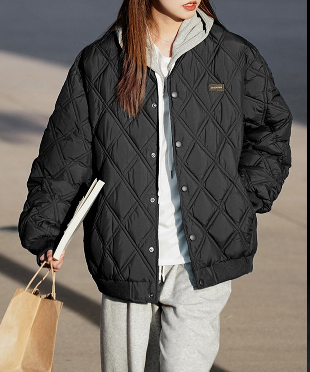 【ミニミニストア/miniministore】の中綿ジャケット キルティングブルゾン防寒 インテリア・キッズ・メンズ・レディースファッション・服の通販 founy(ファニー) 　ファッション　Fashion　レディースファッション　Fashion for Women　アウター　Coat / Outerwear Collection　レディースジャケット・軽アウター　Jackets　ブルゾンジャケット・スポーティアウター　Blouson Jackets　インナー　Innerwear　キルティング　Quilted, Quilting　ショート　Short, Short Length　ジャケット　Jacket, Outerwear　セーター　Sweater, Knitwear　ダウン　Down, Puffer　フィット　Fit, Slim Fit　ブルゾン　Blouson, Bomber Jacket　ベーシック　Basic, Essential　防寒　Cold Protection, Winter-Ready　冬　Winter / This Winter　ブラック|ID: prp329100004684330 ipo3291000000034508414