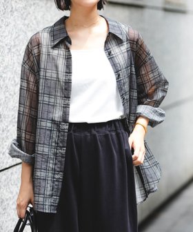 【アーバンリサーチ/URBAN RESEARCH】のシアーチェックオーバーシャツ 人気、トレンドファッション・服の通販 founy(ファニー) ファッション Fashion レディースファッション Fashion for Women トップス・カットソー Cut & Sew Tops シャツ・ブラウス・オフィスカジュアル Elegant Blouses & Button-Ups 2025年 2025 2025-2026秋冬・A/W Autumn/Winter 2025–26 AW25–26 冬 Winter / This Winter おすすめ Recommended / Our Picks インナー Innerwear シアー Sheer, See-Through シンプル Simple, Minimal チェック Check, Plaid, Tartan 夏 Summer 秋 Autumn A/W・秋冬 Autumn/Winter |ID:prp329100004684397