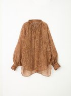 【ヴァン/Vin】のペイズリープリントシアーブラウス 人気、トレンドファッション・服の通販 founy(ファニー) ファッション Fashion レディースファッション Fashion for Women トップス・カットソー Cut & Sew Tops シャツ・ブラウス・オフィスカジュアル Elegant Blouses & Button-Ups シアー Sheer, See-Through シンプル Simple, Minimal ストレート Straight, Straight Cut フェミニン Feminine, Girly ペイズリー Paisley, Ethnic Pattern エレガント 上品 Elegant thumbnail ブラウン|ID: prp329100004684418 ipo3291000000033829353
