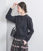 【ユナイテッドアローズ/UNITED ARROWS】のスウェットライク クルーネック ニットプルオーバー NAVY|ID: prp329100004684421 ipo3291000000034180230