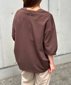 【スタイルドア/STYLEDOOR】のライトダンボール抜き衿ハーフスリーブプルオーバー ブラウン|ID: prp329100004684435 ipo3291000000033998029
