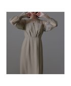 【ビーフラット/bflat】のビスチェ風ボリュームスリーブシフォンドレス ベージュ|ID: prp329100004684462 ipo3291000000034800732