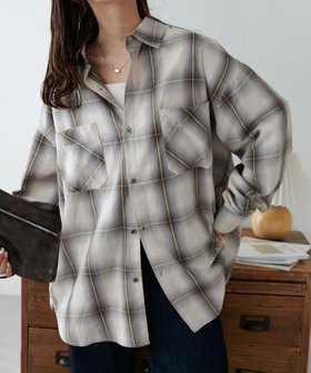 【ディスコート/Discoat】の【ユニセックス】オンブレチェックオーバーシャツ 人気、トレンドファッション・服の通販 founy(ファニー) ファッション Fashion レディースファッション Fashion for Women トップス・カットソー Cut & Sew Tops シャツ・ブラウス・オフィスカジュアル Elegant Blouses & Button-Ups チェック Check, Plaid, Tartan |ID:prp329100004684463